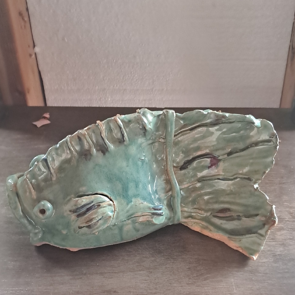 Ceramic Fish Decor - Green